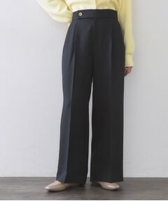 OPAQUE.CLIP / オペーク ドット クリップ パンツ | 金ボタンデザインワイドパンツ／セットアップ対応【洗濯機OK】