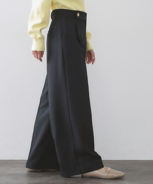 OPAQUE.CLIP / オペーク ドット クリップ パンツ | 金ボタンデザインワイドパンツ／セットアップ対応【洗濯機OK】 | 詳細5