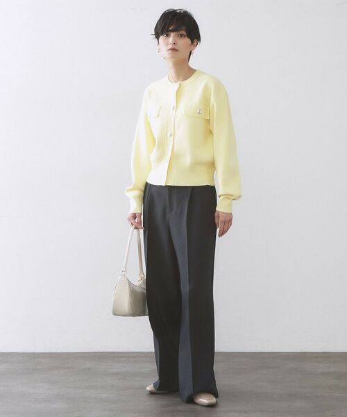 OPAQUE.CLIP / オペーク ドット クリップ パンツ | 金ボタンデザインワイドパンツ／セットアップ対応【洗濯機OK】 | 詳細6