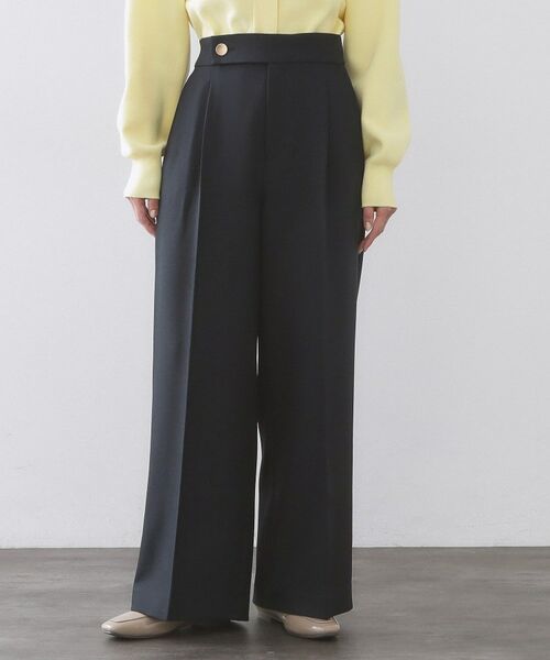 OPAQUE.CLIP / オペーク ドット クリップ パンツ | 金ボタンデザインワイドパンツ／セットアップ対応【洗濯機OK】 | 詳細9