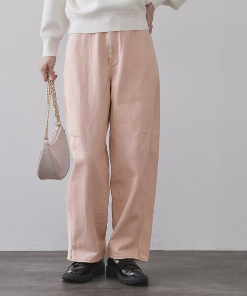 OPAQUE.CLIP / オペーク ドット クリップ デニムパンツ | カーブシルエットカラーデニム【洗濯機OK】(ピンク(071))