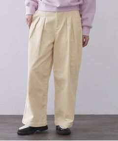OPAQUE.CLIP / オペーク ドット クリップ パンツ | コーデュロイタックワイドパンツ【洗濯機OK】