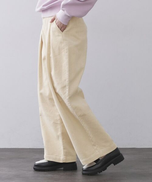 OPAQUE.CLIP / オペーク ドット クリップ パンツ | コーデュロイタックワイドパンツ【洗濯機OK】 | 詳細1