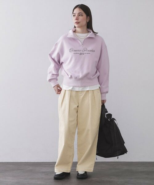 OPAQUE.CLIP / オペーク ドット クリップ パンツ | コーデュロイタックワイドパンツ【洗濯機OK】 | 詳細2