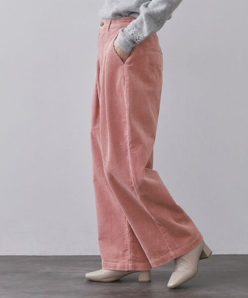 OPAQUE.CLIP / オペーク ドット クリップ パンツ | コーデュロイタックワイドパンツ【洗濯機OK】 | 詳細5