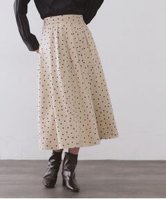 OPAQUE.CLIP / オペーク ドット クリップ ロング・マキシ丈スカート | カラードットフレアスカート【洗濯機OK】