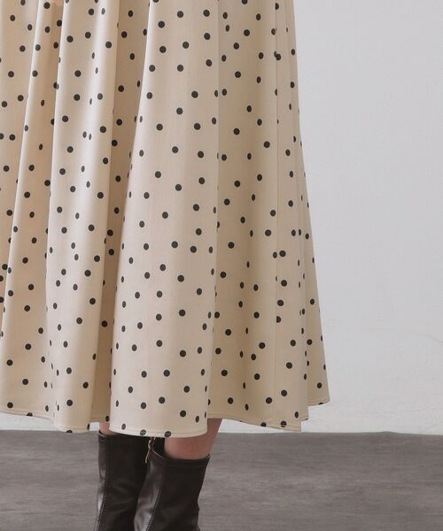 OPAQUE.CLIP / オペーク ドット クリップ ロング・マキシ丈スカート | カラードットフレアスカート【洗濯機OK】 | 詳細15