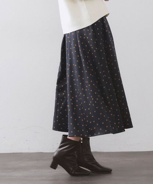 OPAQUE.CLIP / オペーク ドット クリップ ロング・マキシ丈スカート | カラードットフレアスカート【洗濯機OK】 | 詳細5