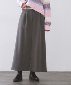 OPAQUE.CLIP / オペーク ドット クリップ ロング・マキシ丈スカート | ボーダーリブ使いナロースカート【洗濯機OK】