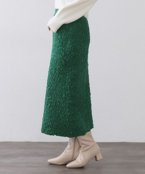 OPAQUE.CLIP / オペーク ドット クリップ ロング・マキシ丈スカート | ジャカード編みニットナロースカート【洗える】 | 詳細10