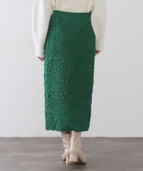 OPAQUE.CLIP / オペーク ドット クリップ ロング・マキシ丈スカート | ジャカード編みニットナロースカート【洗える】 | 詳細11