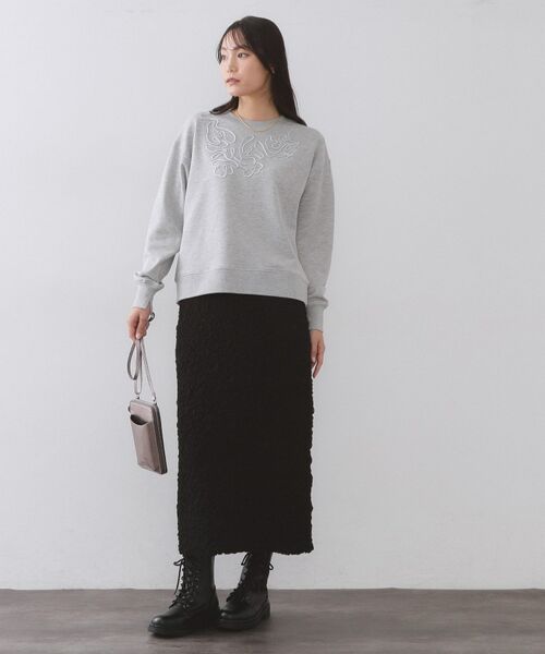 OPAQUE.CLIP / オペーク ドット クリップ ロング・マキシ丈スカート | ジャカード編みニットナロースカート【洗える】 | 詳細2