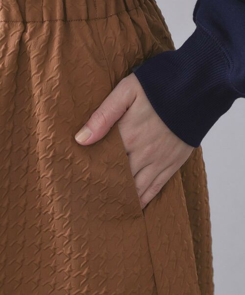 OPAQUE.CLIP / オペーク ドット クリップ ロング・マキシ丈スカート | チドリエンボスフレアスカート【洗濯機OK】 | 詳細13