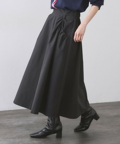 OPAQUE.CLIP / オペーク ドット クリップ ロング・マキシ丈スカート | ポケットデザインフレアスカート【洗濯機OK】 | 詳細1