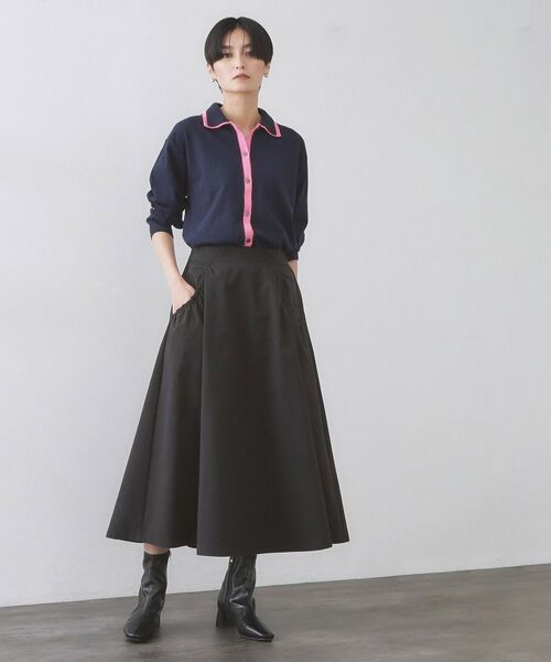 OPAQUE.CLIP / オペーク ドット クリップ ロング・マキシ丈スカート | ポケットデザインフレアスカート【洗濯機OK】 | 詳細2