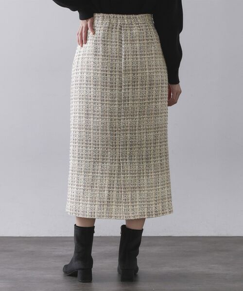 OPAQUE.CLIP / オペーク ドット クリップ ロング・マキシ丈スカート | ファンシーツイードナロースカート【洗濯機OK】 | 詳細11