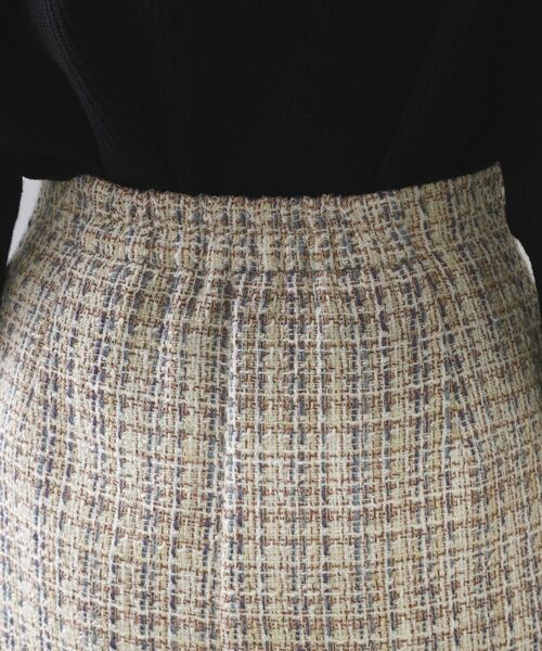 OPAQUE.CLIP / オペーク ドット クリップ ロング・マキシ丈スカート | ファンシーツイードナロースカート【洗濯機OK】 | 詳細13