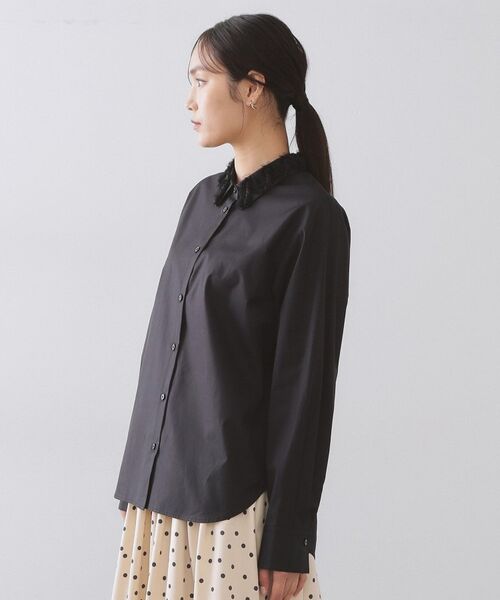 OPAQUE.CLIP / オペーク ドット クリップ シャツ・ブラウス | 襟チュールシャツ【洗濯機OK】 | 詳細10