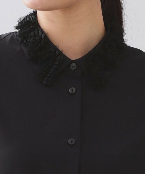 OPAQUE.CLIP / オペーク ドット クリップ シャツ・ブラウス | 襟チュールシャツ【洗濯機OK】 | 詳細12