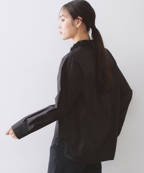 OPAQUE.CLIP / オペーク ドット クリップ シャツ・ブラウス | 襟チュールシャツ【洗濯機OK】 | 詳細5