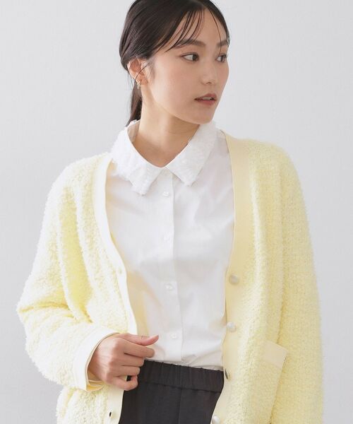 OPAQUE.CLIP / オペーク ドット クリップ シャツ・ブラウス | 襟チュールシャツ【洗濯機OK】（ホワイト(001)）