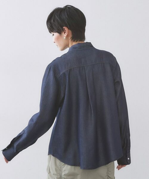 OPAQUE.CLIP / オペーク ドット クリップ シャツ・ブラウス | セルロース混デニムボウタイブラウス【洗濯機OK】 | 詳細11