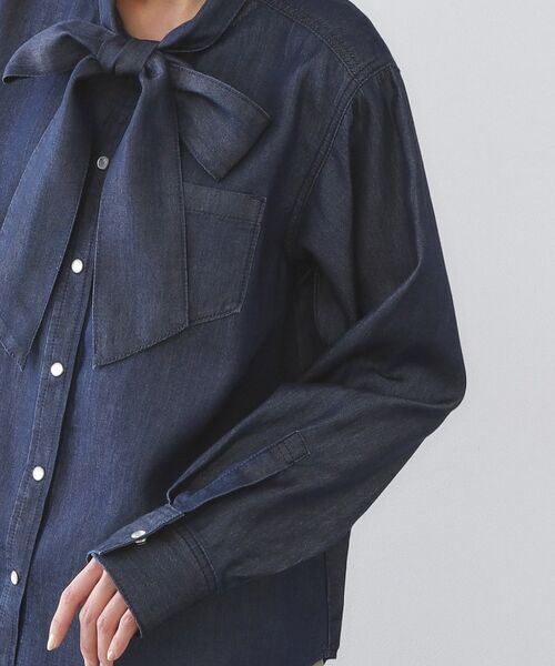 OPAQUE.CLIP / オペーク ドット クリップ シャツ・ブラウス | セルロース混デニムボウタイブラウス【洗濯機OK】 | 詳細14