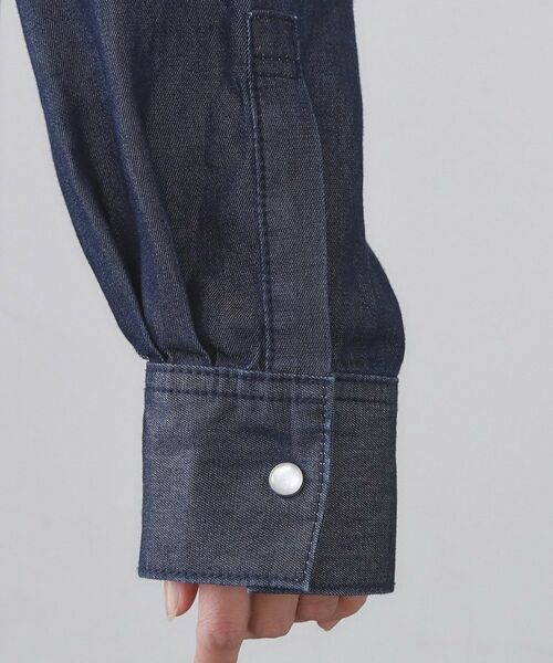 OPAQUE.CLIP / オペーク ドット クリップ シャツ・ブラウス | セルロース混デニムボウタイブラウス【洗濯機OK】 | 詳細15