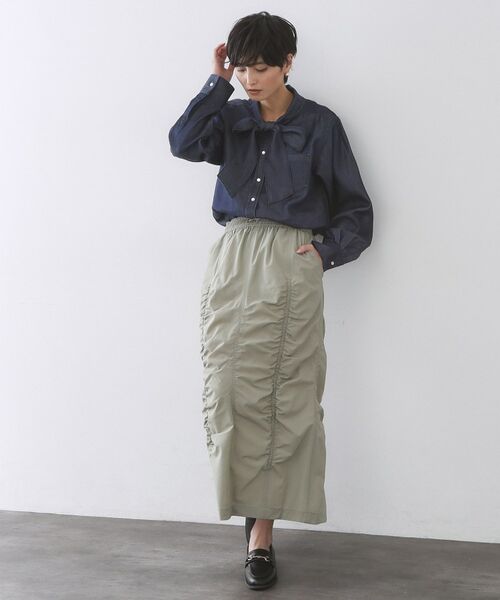 OPAQUE.CLIP / オペーク ドット クリップ シャツ・ブラウス | セルロース混デニムボウタイブラウス【洗濯機OK】 | 詳細6