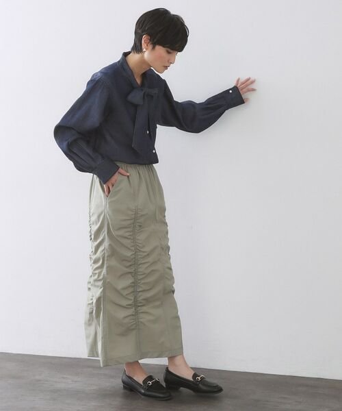 OPAQUE.CLIP / オペーク ドット クリップ シャツ・ブラウス | セルロース混デニムボウタイブラウス【洗濯機OK】 | 詳細7