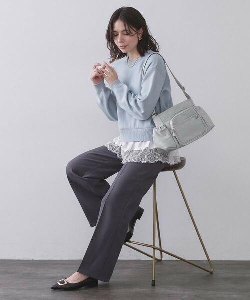 OPAQUE.CLIP / オペーク ドット クリップ ショルダーバッグ | フロントポケット3層デザインショルダーバッグ【マルチポケット】 | 詳細2