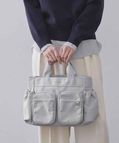 OPAQUE.CLIP / オペーク ドット クリップ トートバッグ | フロントWポケット3層デザインミドルトートバッグ【2WAY／マルチポケット】 | 詳細1