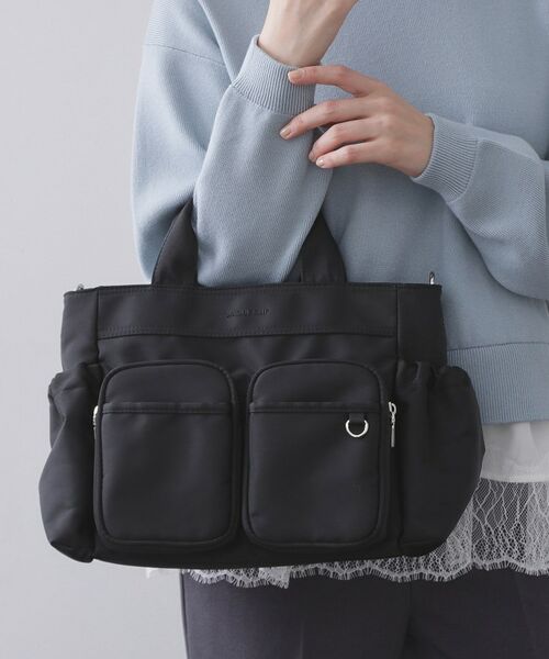 OPAQUE.CLIP / オペーク ドット クリップ トートバッグ | フロントWポケット3層デザインミドルトートバッグ【2WAY／マルチポケット】 | 詳細3