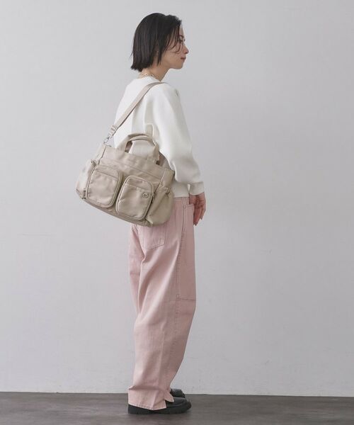 OPAQUE.CLIP / オペーク ドット クリップ トートバッグ | フロントWポケット3層デザインミドルトートバッグ【2WAY／マルチポケット】 | 詳細6