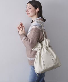 素材アソートドロストデザイン巾着トートバッグ【A4サイズ対応】