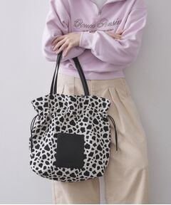 OPAQUE.CLIP / オペーク ドット クリップ トートバッグ | 素材アソートドロストデザイン巾着トートバッグ【A4サイズ対応】