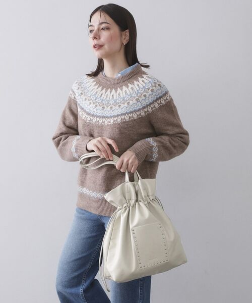 OPAQUE.CLIP / オペーク ドット クリップ トートバッグ | 素材アソートドロストデザイン巾着トートバッグ【A4サイズ対応】 | 詳細1