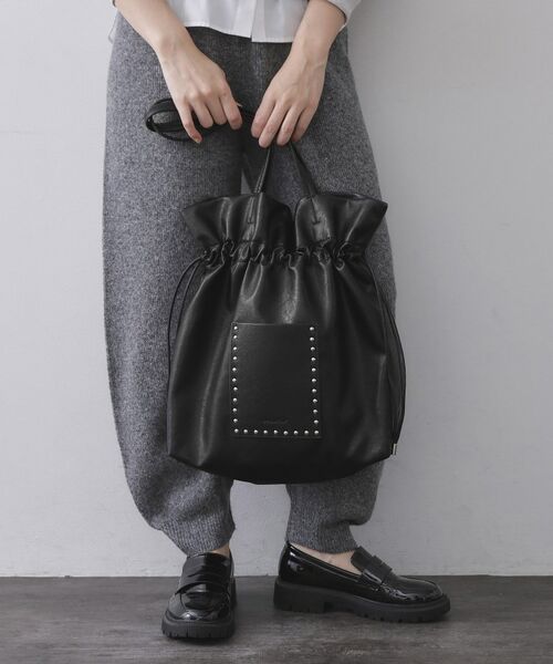 OPAQUE.CLIP / オペーク ドット クリップ トートバッグ | 素材アソートドロストデザイン巾着トートバッグ【A4サイズ対応】 | 詳細3