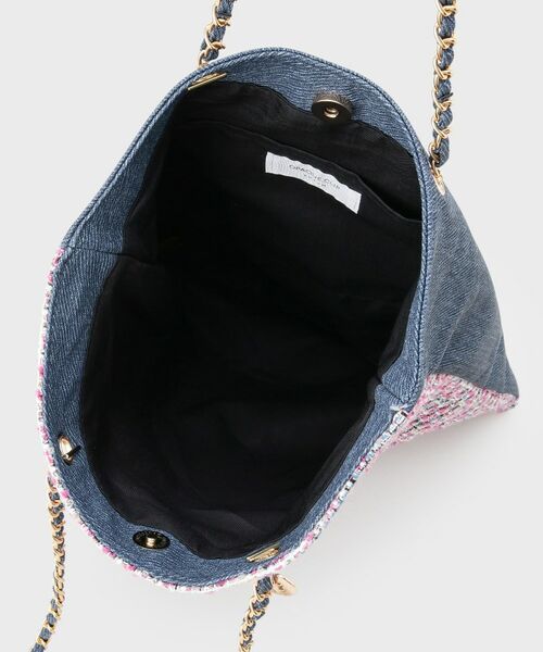 OPAQUE.CLIP / オペーク ドット クリップ トートバッグ | ツイードコンビチェーンショルダートートバッグ【A4サイズ対応】 | 詳細10