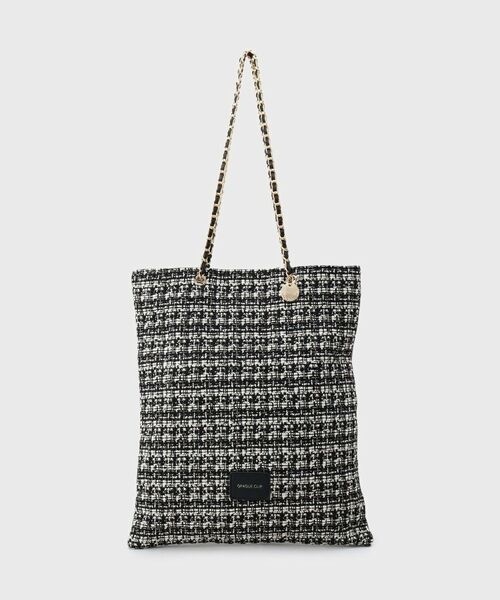 OPAQUE.CLIP / オペーク ドット クリップ トートバッグ | ツイードコンビチェーンショルダートートバッグ【A4サイズ対応】 | 詳細5