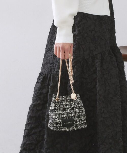 OPAQUE.CLIP / オペーク ドット クリップ ショルダーバッグ | 【2WAY】ツイードコンビミニショルダー | 詳細1
