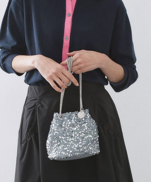 OPAQUE.CLIP / オペーク ドット クリップ ショルダーバッグ | 【2WAY】スパンコールミニショルダー（グレー(012)）