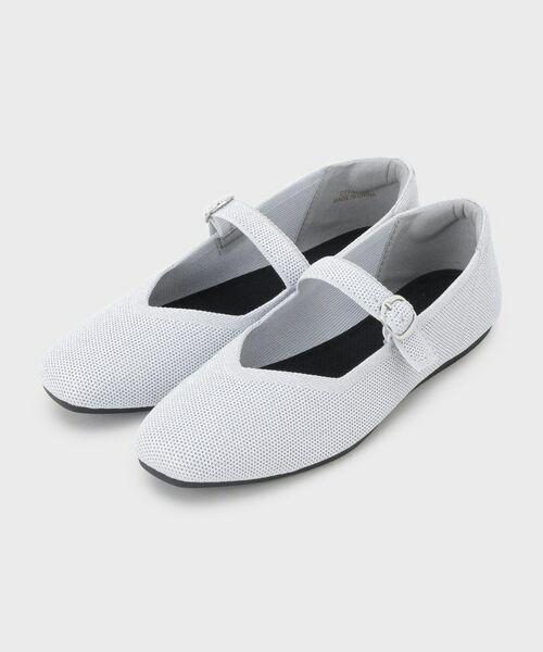 OPAQUE.CLIP / オペーク ドット クリップ パンプス | 【抗菌防臭／軽量／ウォッシャブル】スクエアトゥニットメリージェーン（シルバー(006)）