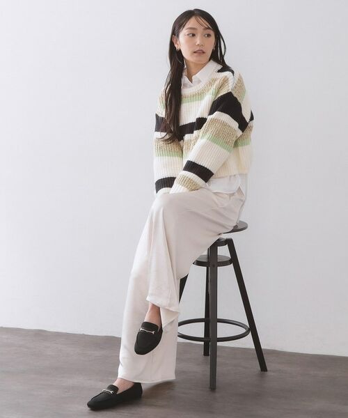 OPAQUE.CLIP / オペーク ドット クリップ フラットシューズ | スクエアトゥニットローファー | 詳細7