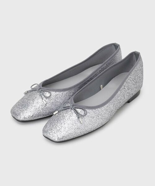 OPAQUE.CLIP / オペーク ドット クリップ パンプス | 新色追加！【定番】名品フラットバレエシューズ（ブラックシルバー(209)）