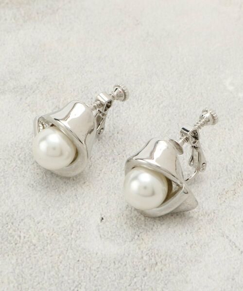 OPAQUE.CLIP / オペーク ドット クリップ ピアス・イヤリング | フェイクパール・メタルイヤリング（シルバー(006)）