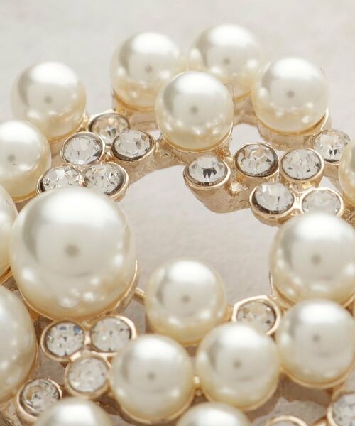 OPAQUE.CLIP / オペーク ドット クリップ ブローチ・コサージュ | フェイクパール×ビジュー ラウンドブローチ | 詳細3