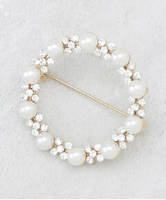 OPAQUE.CLIP / オペーク ドット クリップ ブローチ・コサージュ | フェイクパール／ビジューサークルブローチ