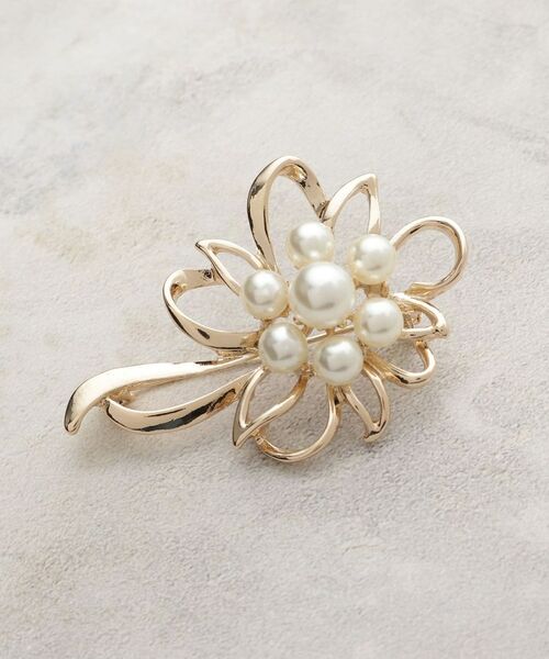 OPAQUE.CLIP / オペーク ドット クリップ ブローチ・コサージュ | メタルフラワーフェイクパールブローチ | 詳細1