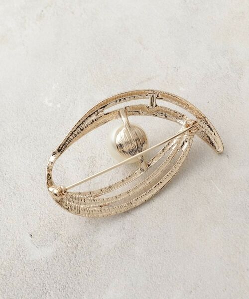 OPAQUE.CLIP / オペーク ドット クリップ ブローチ・コサージュ | フェイクパール×ビジュー ニュアンスラインブローチ | 詳細2